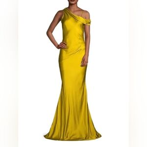 DONNA KARAN NEW YORK Social Draped One-Shoulder Gown